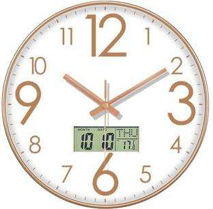 GINOYABROTHERS Analog-Digital 30 cm X 30 cm Wall Clock