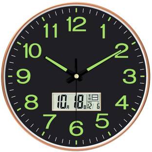 GINOYABROTHERS Analog-Digital 30 cm X 30 cm Wall Clock