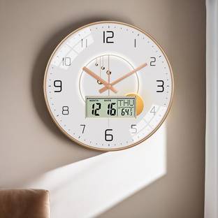 GINOYABROTHERS Analog-Digital 30 cm X 30 cm Wall Clock