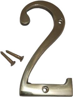 AARGKRAFT 4" Inches Brass House Hotel Door Number 0-9 [Two]