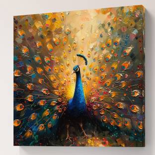 saf Peacock modern art canvas home decor wall paintings with frame