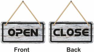 KREEPO Double Sided MDF Open Close Sign Board for Business Purpose Wall Decoration_kr9