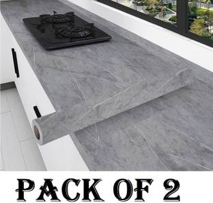 GKN Waterproof Self Adhesive Aluminum Foil Kitchen Wall Desk Removable Stickers Pack of 2