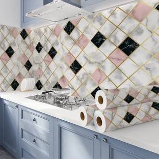 OMRUDRAVI Wallpaper For Furniture Kitchen, Cabinets, Wall Decor Self Adhesive Sticker