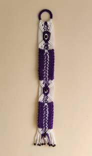 Kasba Wall Hanging Utility Holder Decor | Nylon Macrame | Double Pouch