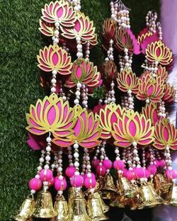ASM Creation Handmade Lotus Decoration Hanging for festival Pack of 2
