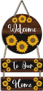 SHIV COLLECTION Wooden welcome To our Home Wooden Wall Hanging For Wall Decoration Name Plate Name Plate