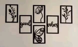 A3 BOX Wooden Wall Decor Hangings Living Room, Bedroom, Kitchen, Office Pack of 6