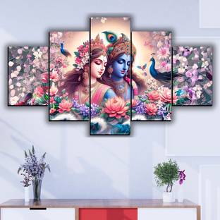 SNDArt Radha Krishna For Home Decor Gift Items Pack of 5