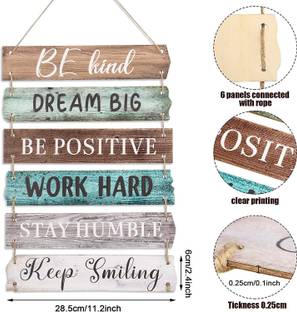 shri kanth art Motivated Quotes Wooden Wall Hanger for Home Decor|Office|Wall Decoration