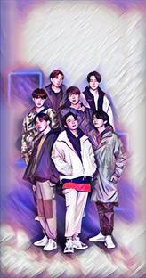 RADHE ENTERPRISE R Enterprise BTS Boys Band Painting Effect Wall Poster,For BTS Lover