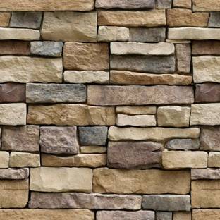 Univocean Modern Brick Stone Style Rustic Effect 3D Wall Poster, Wallpaper