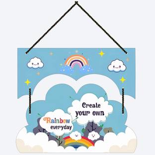 Home Delight Create Your Own Rainbow Wooden Wall Hanging Home Decoration Items| Gift Items