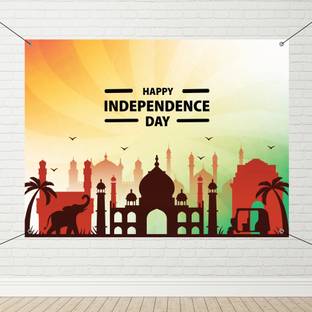 1iAM Happy Independence Day Flex for 15 August Backdrop for School,College, Army Camp Pack of 4