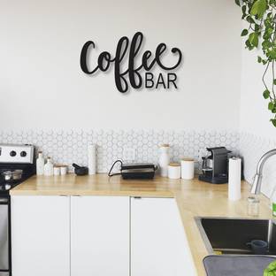 Millions Gift Coffee Bar Cafe Wall Decoration Wooden Cutout Quote Home Kitchen Decor