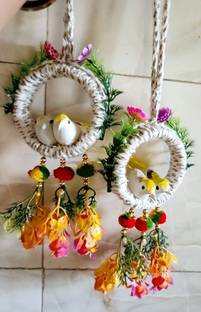 HUBBER Home & Office Decoration Artificial hanging Birds Set Of 2