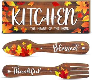 Angel Infinite Kitchen Design Wooden Wall Hanging | Wall Hanger for Home| Wall Decoration | Pack of 3