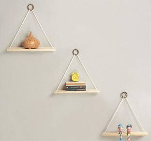 Fashionhub Home Decor Macrame Wall Hanging Shelf Decor(Pack Of 03)