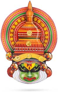 Devaa 4 inch Printed Kathakali Coaster Set with Fiberboard Pallet (Sticker with wood)