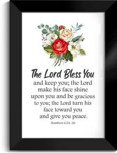 ELBEN CREATIVES The Lord bless you and keep you - Numbers 6: 24-26 / Bible Verse Frame