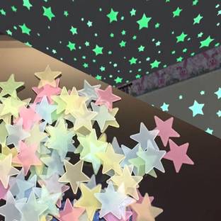 Richerbrand Glowing Stars for Room Ceiling Attractive Wall Sticker for Kids Bedroom,Birthday Pack of 50