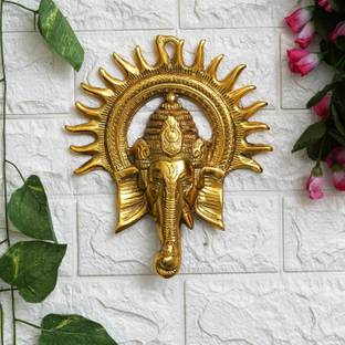 Chhariya Crafts Metal Ganesh Lucky Fenghui Wall Decor Ganpati