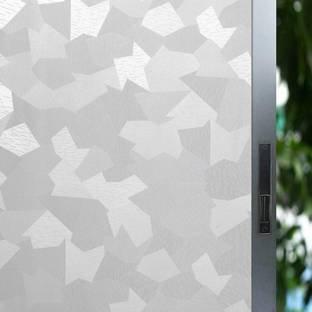 JAAMSO ROYALS Transparent Self-Adhesive Frosted Privacy Film Matte Stripes Glass Sticker Door Window (200 * 45 CM)