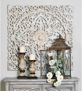 VAS Collection Home Wood Carving Wall Panel