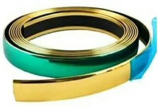 Trendbuzz PVC Self Adhesive Golden Strip (18mm Width 10 Meter Length) Mirror Strip