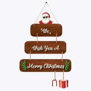 Home Delight We Wish You a Merry Christmas Wooden Wall Hanging for Christmas Decorative Items