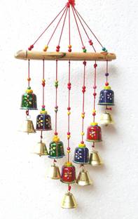 newshivcollection Handcrafted Elephant Design Wood Windchime