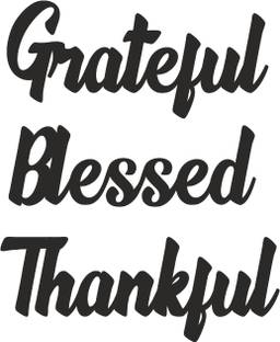 siya craft Wooden Wall Art – "Grateful, Blessed, Thankful | Motivational Home Décor