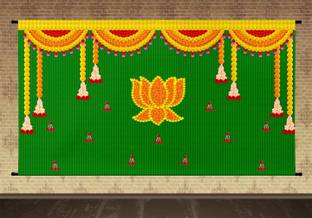 Sukalpa Wedding Decoration Backdrop Curtain Alter Cloth digital Print 5*8