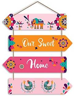 phical art Stylish Wooden Printed Our Sweet Home Wall Hanging For Wall Decor|