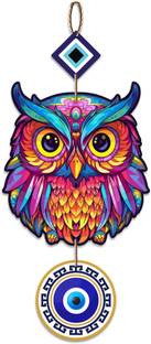 Artvibes Designer Owl Shape Wooden Wall Hanging For Home Decor | Wall Accents (WH_8507N)