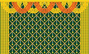 kailash creation Cloth for Traditional Background Curtain Cloth for Festival Fabric-Polyster