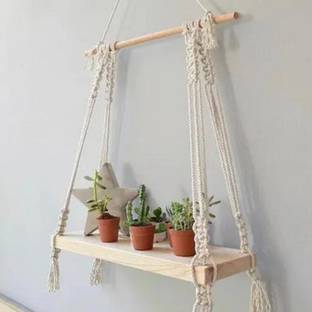 SPT CRAFTS Teddy Home Decor Macrame Shelf, Macrame Hanging Shelf, Macrame Wall Decor