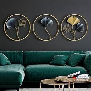 FNF Creation Decorative Metal Wall Art | Wall Sculpture Gingko Leaf Set of 3