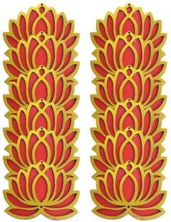 GIFT JAIPUR Lotus Cutouts (4 in) DIY Diwali Home Decoration for wall Hanging diyas rangoli Pack of 12