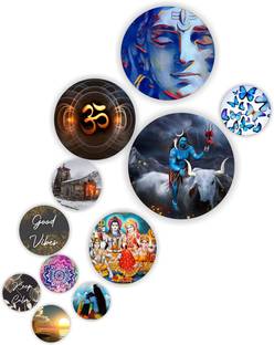 Brothers Creation Wooden Decorative Wooden Wall Hanging for Home Decor Pack of 11