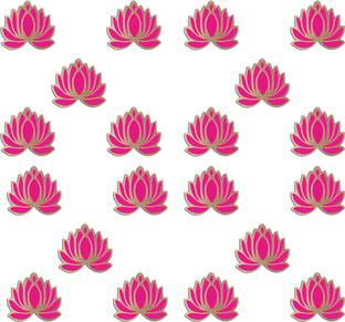 EARNAM Lotus Cutouts, Diwali Home Decoration for wall Hanging, diyas, rangoli Pack of 20