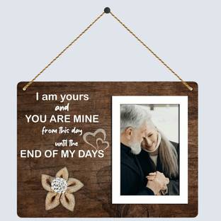 Phirki Studio I Am Your and You Are Mine Wooden Wall Hanging Photo Frame For Home Decor Items