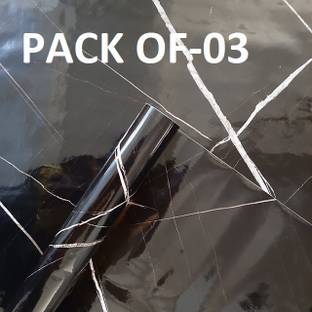 Amar Enterprise Black marble wallpaper sticker for Decoration(200 x 60 cm)(13 sq ft) Pack of 3