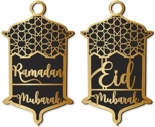 Raptech Elegant Ramadan & Eid Mubarak Lantern Charms Ramzan Mubarak Gift (Multi) Pack of 2