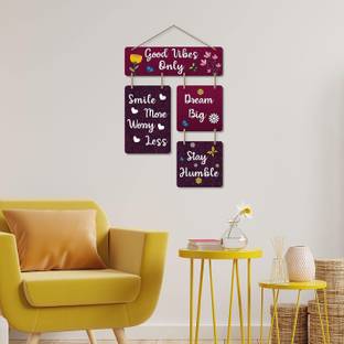 NCC GOOD VIBES ONLY UNIQUE WALL HANGING Pack of 4