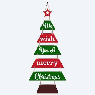 Home Delight Snowflake Beautiful Design Merry Christmas Wooden Wall Hanging Christmas Decor