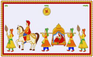 Ashu creation Backdrop for Peacock Decoration (H:5ft X W:8ft) Altar Cloth