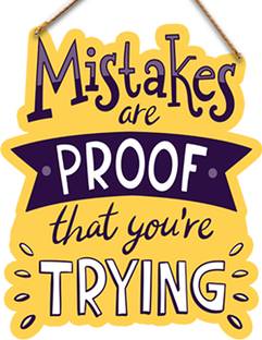 pnf Mistake Are Proof that you're trying Quote Printed Home Wall Door Sign-88