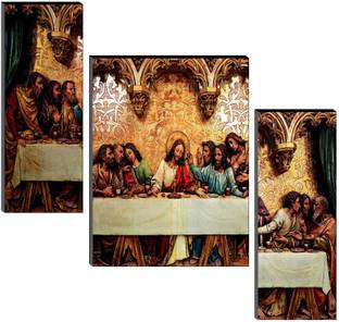 saf Jesus wall painting for home decoration Pack of 3