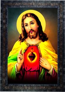Annam Kumari Store Sacred Heart of Jesus Photo Frame | 25 x 34 cm